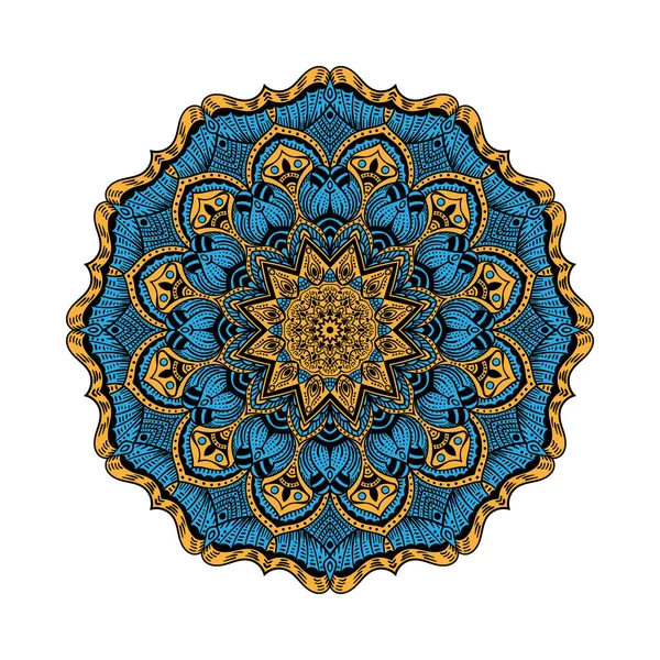 Mandala süslemeli desen. Kumaş, tekstil, bandana, halı baskısı için