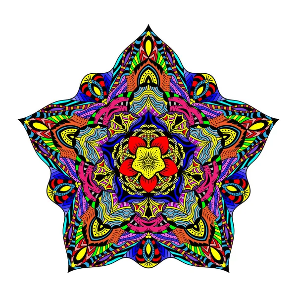 Patrón Con Decoración Mandala Para Tela Textil Bandana Estampado Alfombras — Vector de stock