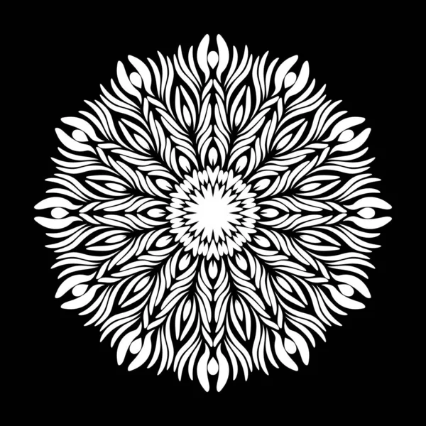 Motif Avec Décoration Mandala Pour Tissu Textile Bandana Imprimé Tapis — Image vectorielle
