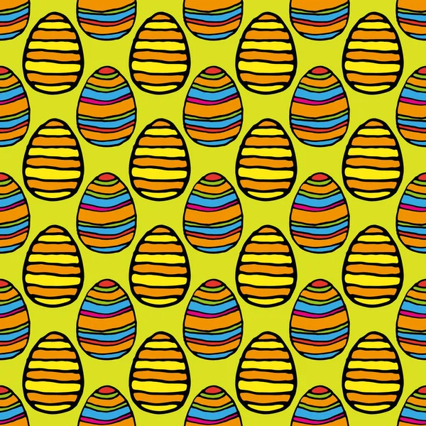 Süslü Yumurtalarla Basit Bir Şablon Kumaş Hediye Paketi Duvar Kağıtları Stok Vektör