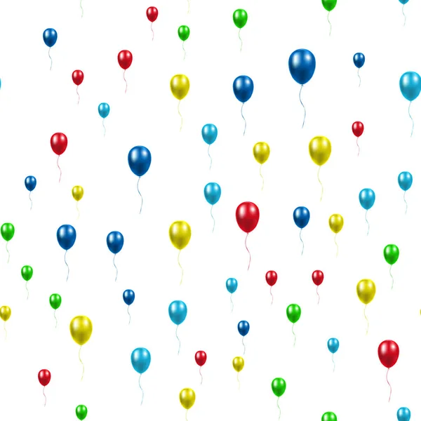 Ρεαλιστικά Γυαλιστερά Μπαλόνια Για Γενέθλια Γιορτές Πάρτι Γάμους — Διανυσματικό Αρχείο