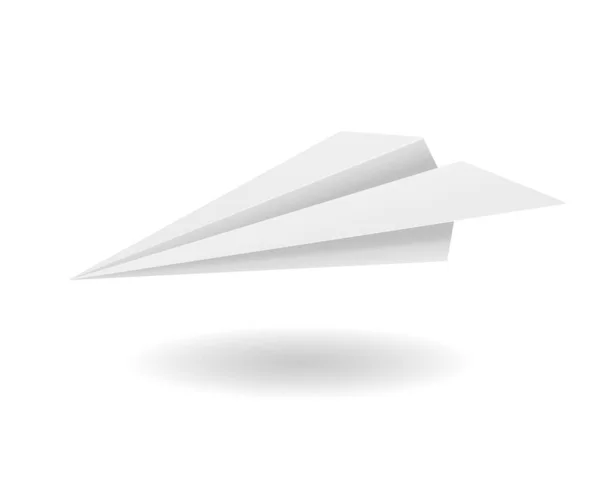 Απεικόνιση Του Origami Αεροπλάνο Χαρτί Λευκό Φόντο — Διανυσματικό Αρχείο