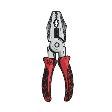 Ev onarımı için vektör çalışma araçları taslak simgeleri. Kerpeten