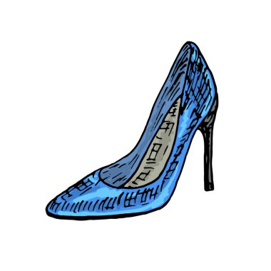 Şık, modern güzel vektör kadın ayakkabıları.
