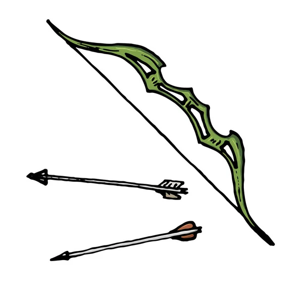 用箭射箭的弓 — 图库矢量图片