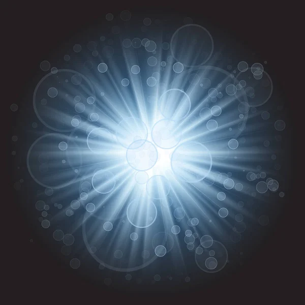 光の効果 フレア 星の輝き — ストックベクタ