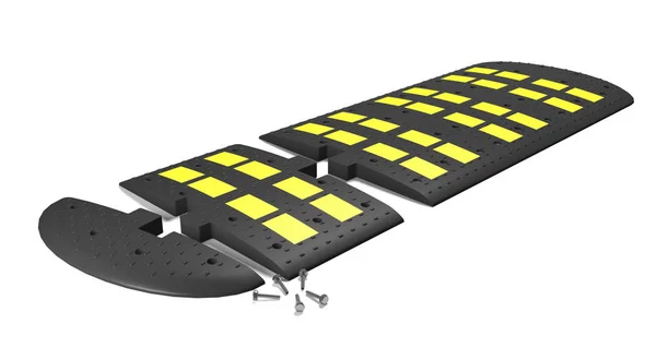 Plastic speed bump (3d illustration). — Stock Photo, Image