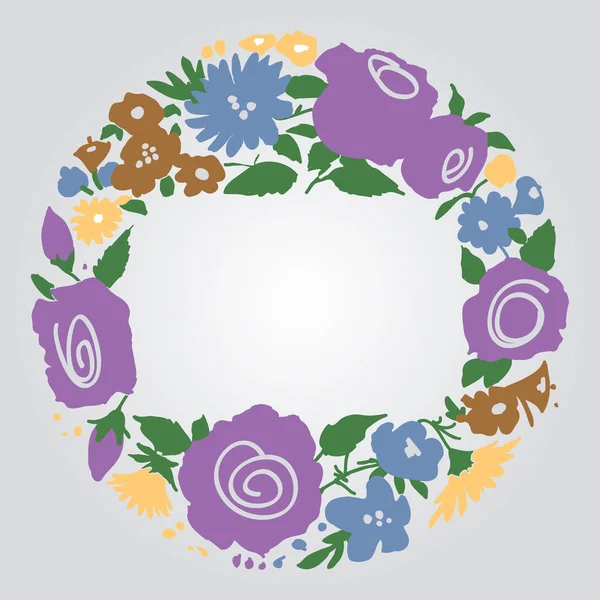 Floral Frame Space Text — Stock Vector