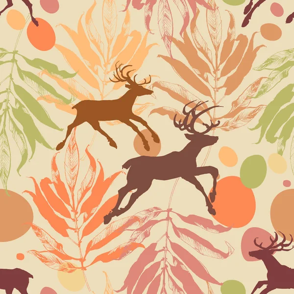 Autumn Forest Seamless Pattern — Stock Vector