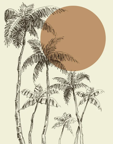 Фон пальм — стоковый вектор