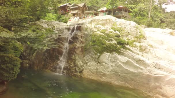 Balneario Natural Inmaculado en Laguna Azul Tena — Vídeos de Stock