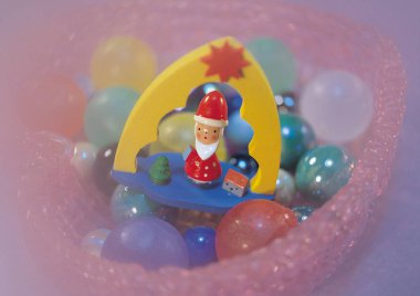 Beautiful winter composition. Colorful background for Christmas or New Year greeting card