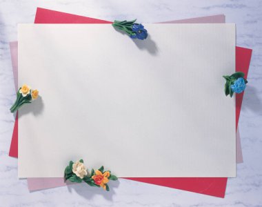 boş kağıt çiçek mıknatıslar yakından görünümü