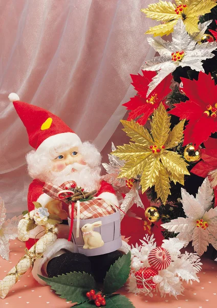 Linda Composição Inverno Fundo Colorido Para Cartão Felicitações Natal Ano — Fotografia de Stock
