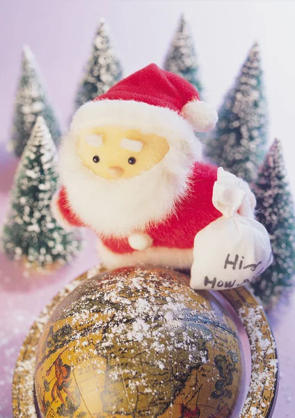 Linda Composição Inverno Fundo Colorido Para Cartão Felicitações Natal Ano — Fotografia de Stock