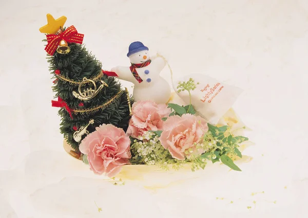 Прекрасная Зимняя Композиция Красочный Фон Новогодних Рождественских Открыток — стоковое фото