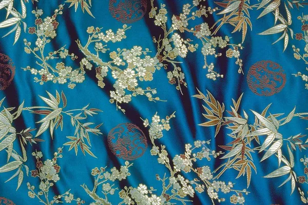 Textura Tela Colorida China — Foto de Stock