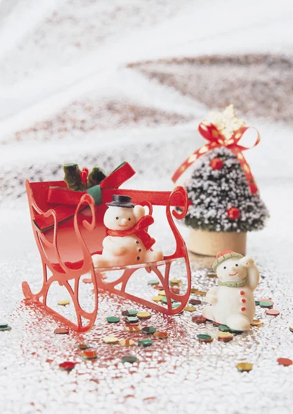 Linda Composição Inverno Fundo Colorido Para Cartão Felicitações Natal Ano — Fotografia de Stock