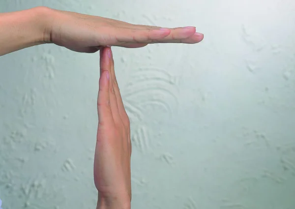 Closeup Person Hands Gesturing — Stock Photo, Image