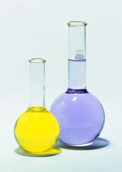 Close View Chemical Flasks — Stock Photo, Image
