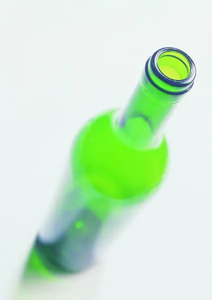 Крупним Планом Вид Зеленої Скляної Пляшки — стокове фото