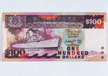 singapore dollar bill on background clipart
