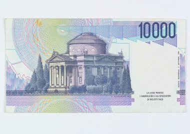 Arka planda İtalya lirası