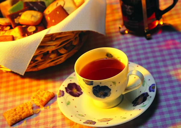 High Angle View Tea — Stock Photo, Image