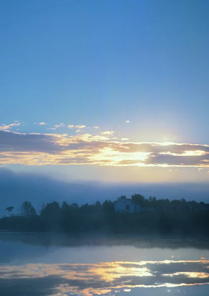 Belle Vue Soleil Travers Les Nuages — Photo