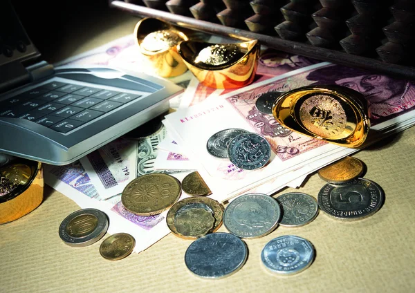 Abacus Money Calculator Table — Stock Photo, Image