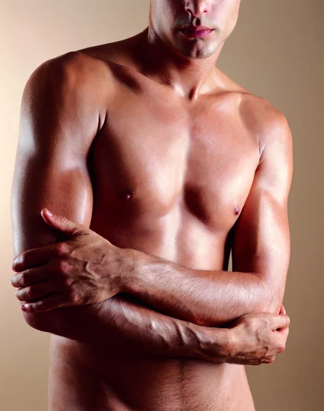 Piękne Męskie Ciało Tle Zbliżenie — Zdjęcie stockowe