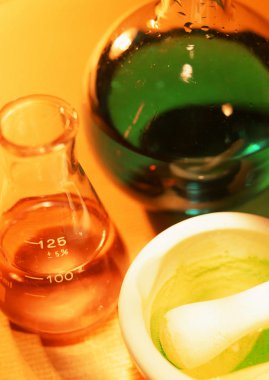 laboratuvar ekipmanlarının yakın görünümü