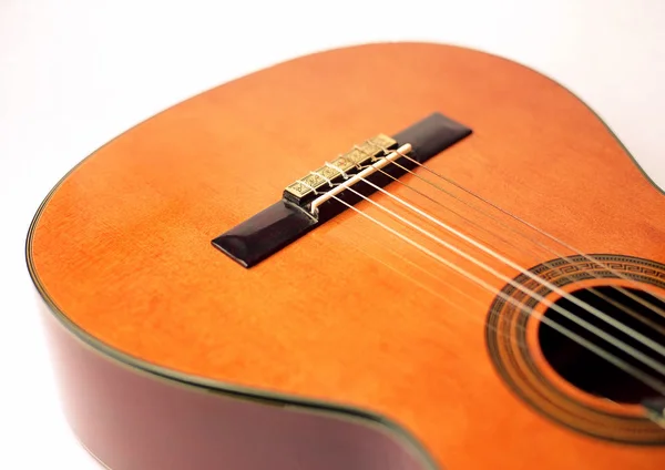 Vista Perto Guitarra — Fotografia de Stock