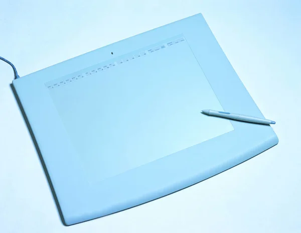 Closeup Computer Drawing Tablet Digital World Concept — Stock Photo, Image