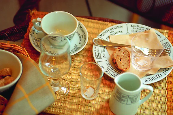 Tea Cookie Asztali Háttér Közelről — Stock Fotó