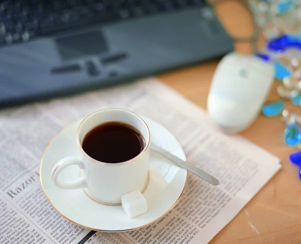 Vue Rapprochée Tasse Café — Photo