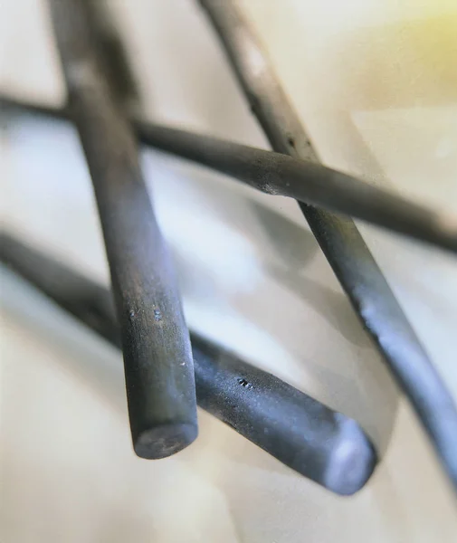 Zbliżenie Ołówków Węglowych — Zdjęcie stockowe
