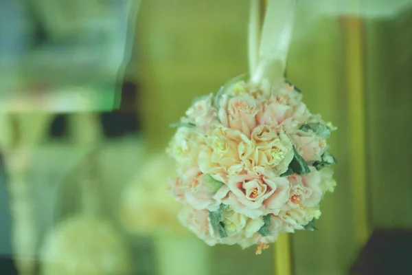 Vackra Blommor Och Bröllop Dekoration Stockbild