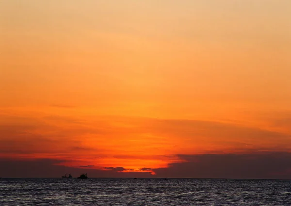 Vista Sobre Belo Mar Pôr Sol Fundo Natureza — Fotografia de Stock