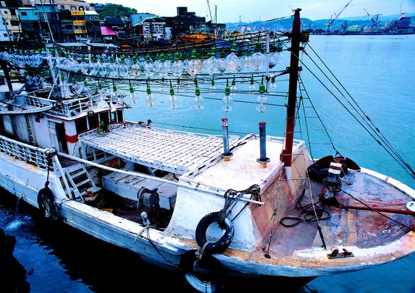 Bateaux Stationnés Dans Port Jour — Photo