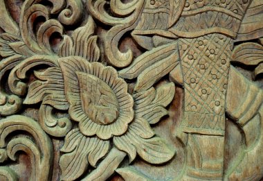 Arka planda güzel oyma süsü, kapat