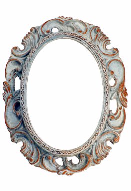 beyaz arka plan üzerinde boş gümüş fotoğraf çerçevesi