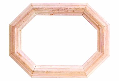 beyaz arka plan üzerinde boş sekizgen fotoğraf çerçevesi