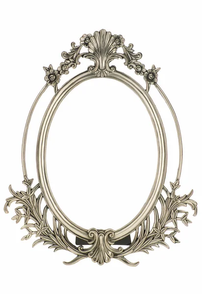 beyaz arka plan üzerinde boş çiçek fotoğraf çerçevesi