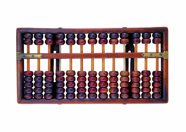 Szoros Kép Vintage Abacus Fehér Háttér — Stock Fotó