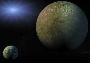 güneş sisteminin derin uzayda gezegenler