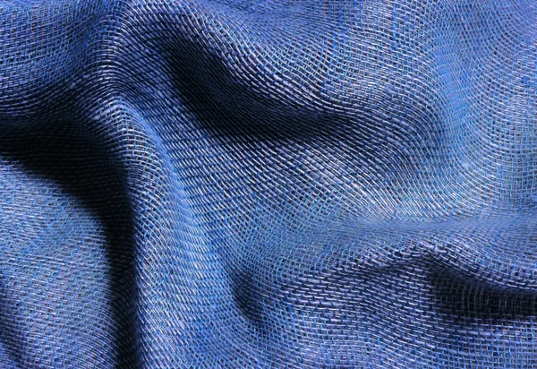 Impressão Textura Tecido Azul — Fotografia de Stock