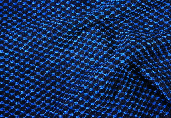 Impresión Textura Tela Azul — Foto de Stock