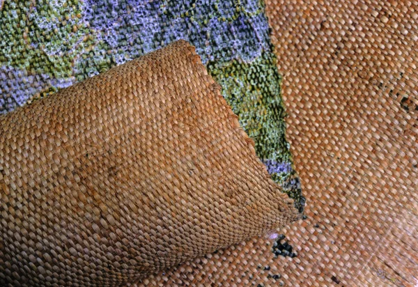 Close View Sackcloth Texture — Stock Photo, Image