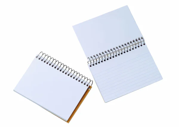 Empty Notepads White Background — Stock Photo, Image